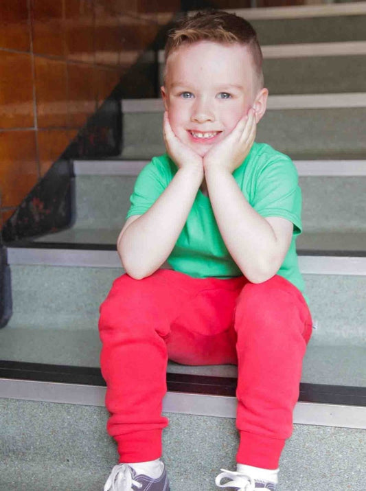 Red - Ultra - Soft and Comfy Kids Joggers - Hues Clothing