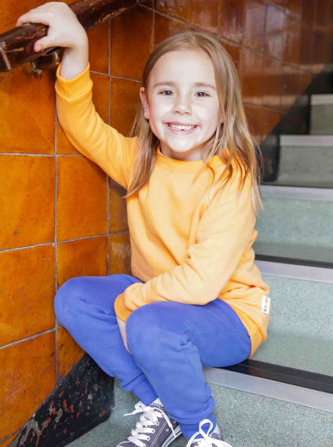 Orange Ultra-Soft Sensory-Friendly Kids' Jumper - Personalisable - Hues Clothing - UK