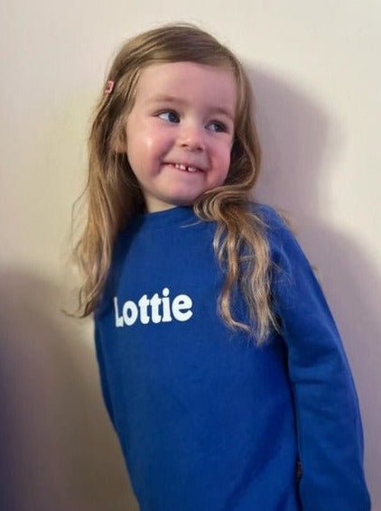 Blue - Ultra-Soft Sensory-Friendly Kids' Jumper - Personalisable - Hues Clothing