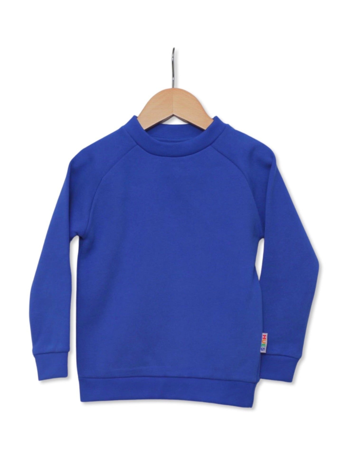 Blue Ultra-Soft Sensory-Friendly Kids' Jumper - Personalisable - Hues Clothing - UK