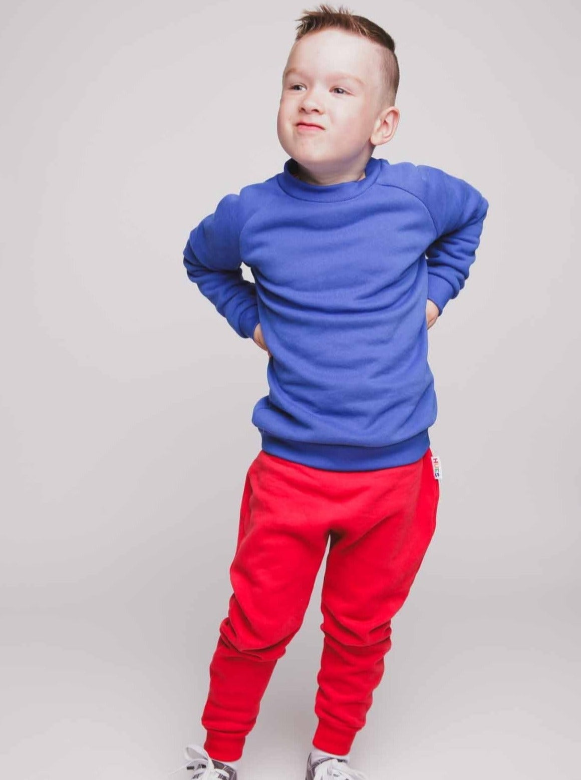 Blue Ultra-Soft Sensory-Friendly Kids' Jumper - Personalisable - Hues Clothing - UK