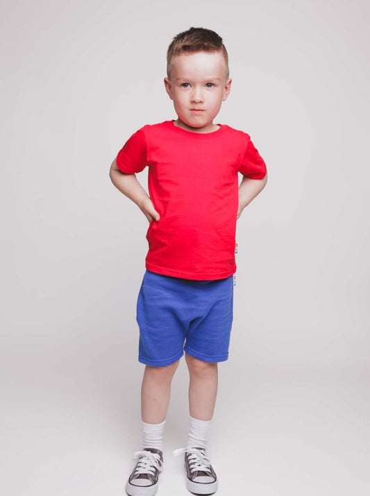 Red organic cotton kids T-shirt - sustainable kidswear UK