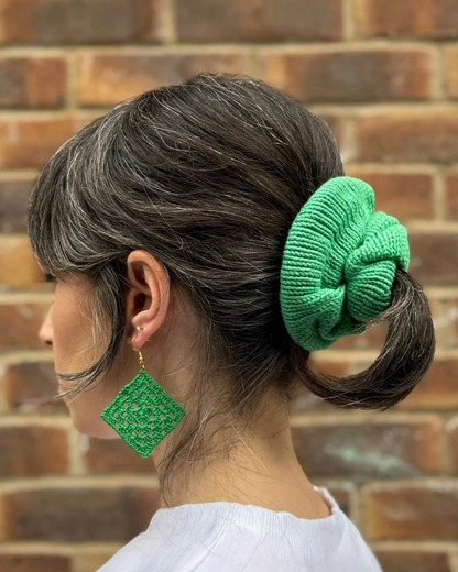 Knit Scrunchies (Cotton Wool) (Hues Crafted)