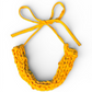 Orange Knitted Fabric Necklace