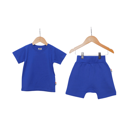 Blue T-Shirt and Shorts Co-Ord Set - Hues Clothing