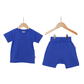 Eco-Friendly and Ultra-Soft Blue T-Shirt and Shorts Co-Ord Set - Hues Clothing