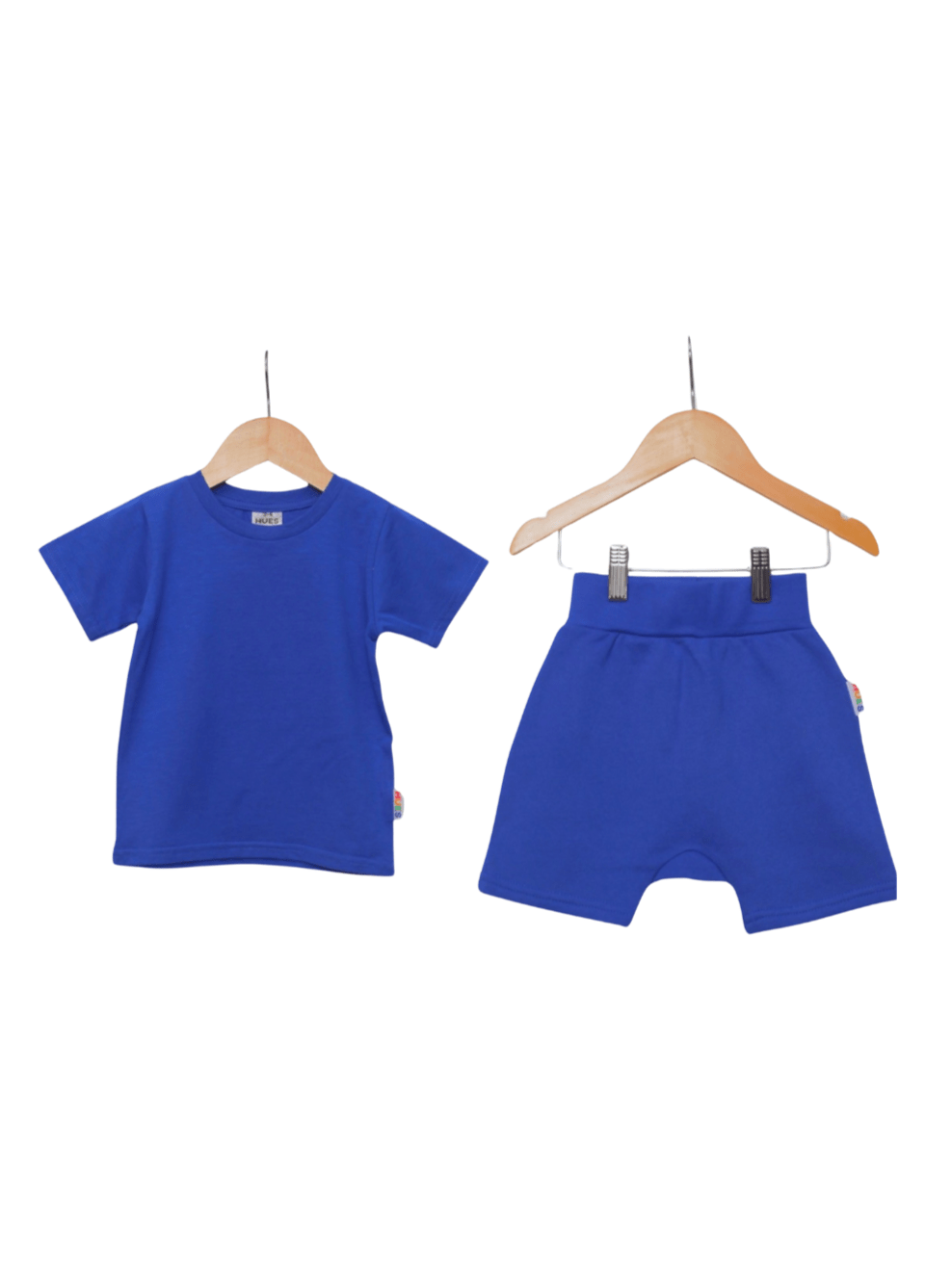 Eco-Friendly and Ultra-Soft Blue T-Shirt and Shorts Co-Ord Set - Hues Clothing