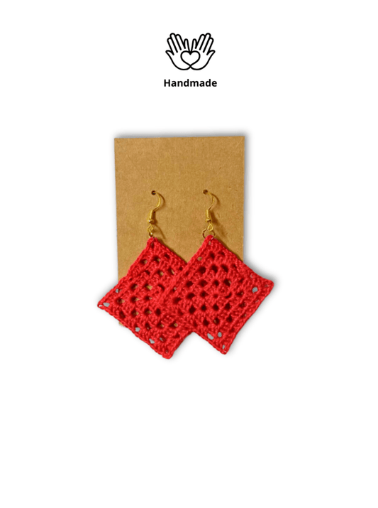 Funky and Fun Handmade Crochet Granny Square Earrings - Something for the Mums - Hues Clothing