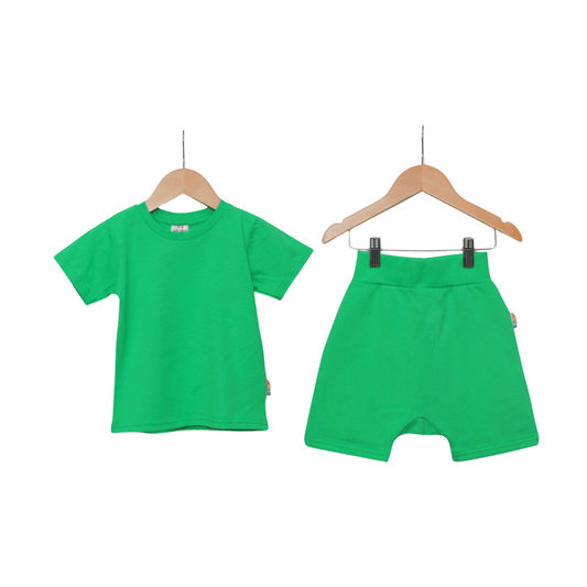 Green T-Shirt and Shorts Co-Ord Set - Hues Clothing