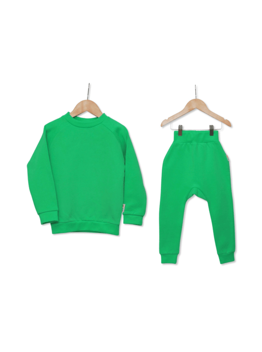 Ultimate Comfort Kids' Green Jumper and Joggers Co-Ord Set - Hues Clothing