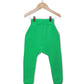 Green Unisex Kids Joggers Front View - Hues Clothing