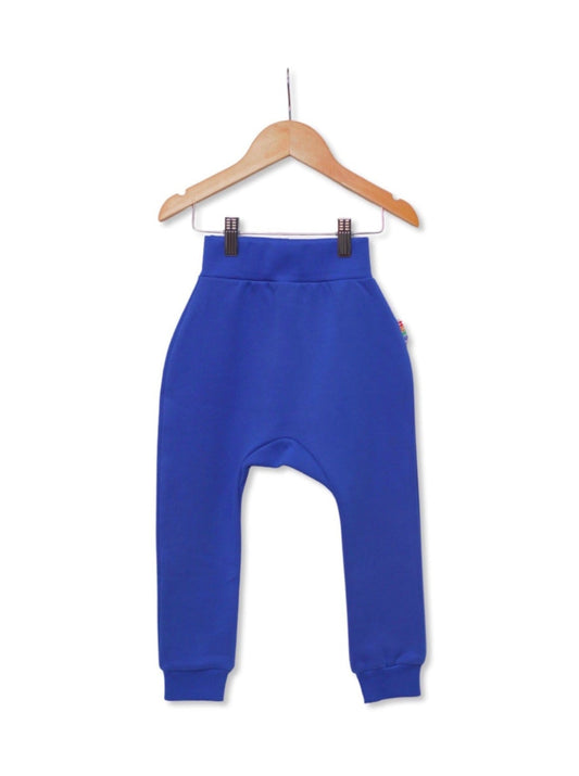 Blue Unisex Kids Joggers Front View- Hues Clothing