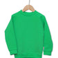 Kids Green Unisex Jumper Front View- Hues Clothing