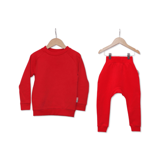 Red Jumper and Joggers Co-Ord Set - Hues Clothing