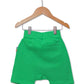 Kids Unisex Green Shorts Back View - Hues Clothing
