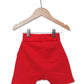 Kids Red Unisex Shorts Back View - Hues Clothing