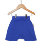 Kids Unisex Blue Shorts Front View - Hues Clothing