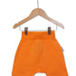 Kids Unisex Orange Shorts Front View - Hues Clothing