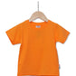 Kids Unisex Orange T-shirt Front View - Hues Clothing